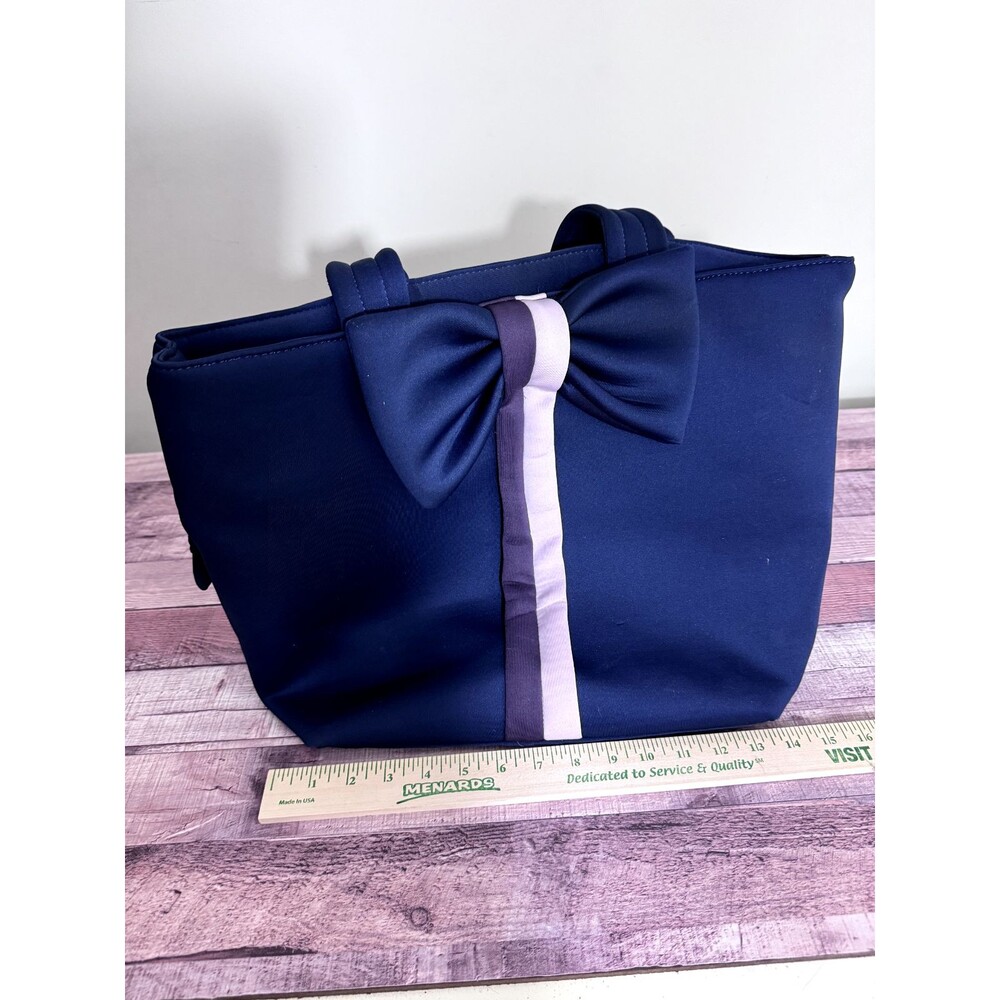 Stella & Dot Women's Crush It Bow Tote Bag w/ Stripe Accent Navy